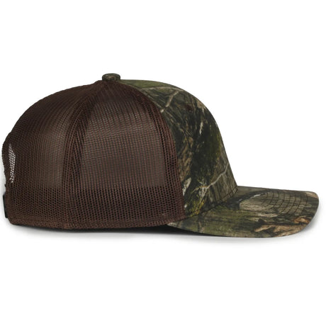 Outdoor Cap MB2020CAMO Canvas Camo Contrast Structured Trucker Hat Unisex Accessories Hats & Caps