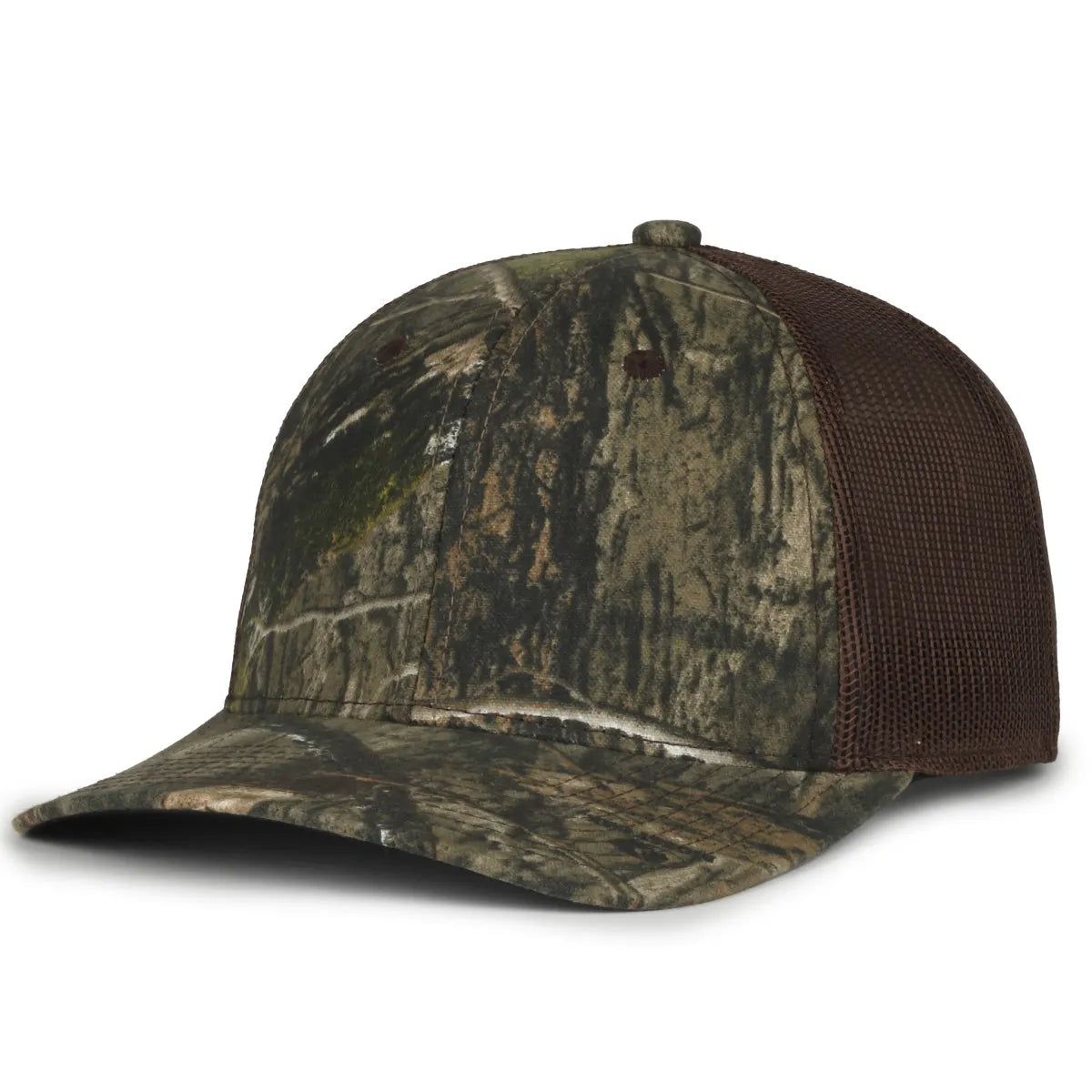 Outdoor Cap MB2020CAMO Canvas Camo Contrast Structured Trucker Hat Unisex Accessories Hats & Caps