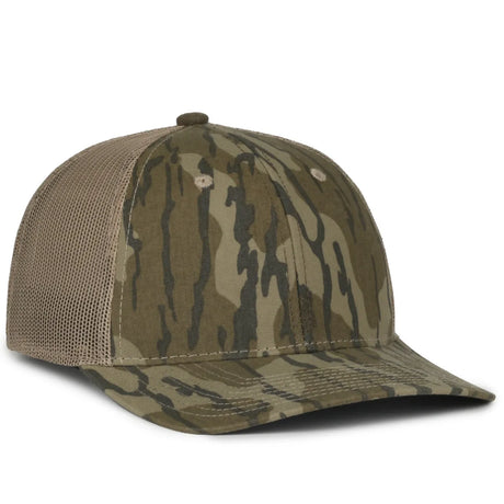 Outdoor Cap MB2020CAMO Canvas Camo Contrast Structured Trucker Hat Unisex Accessories Hats & Caps
