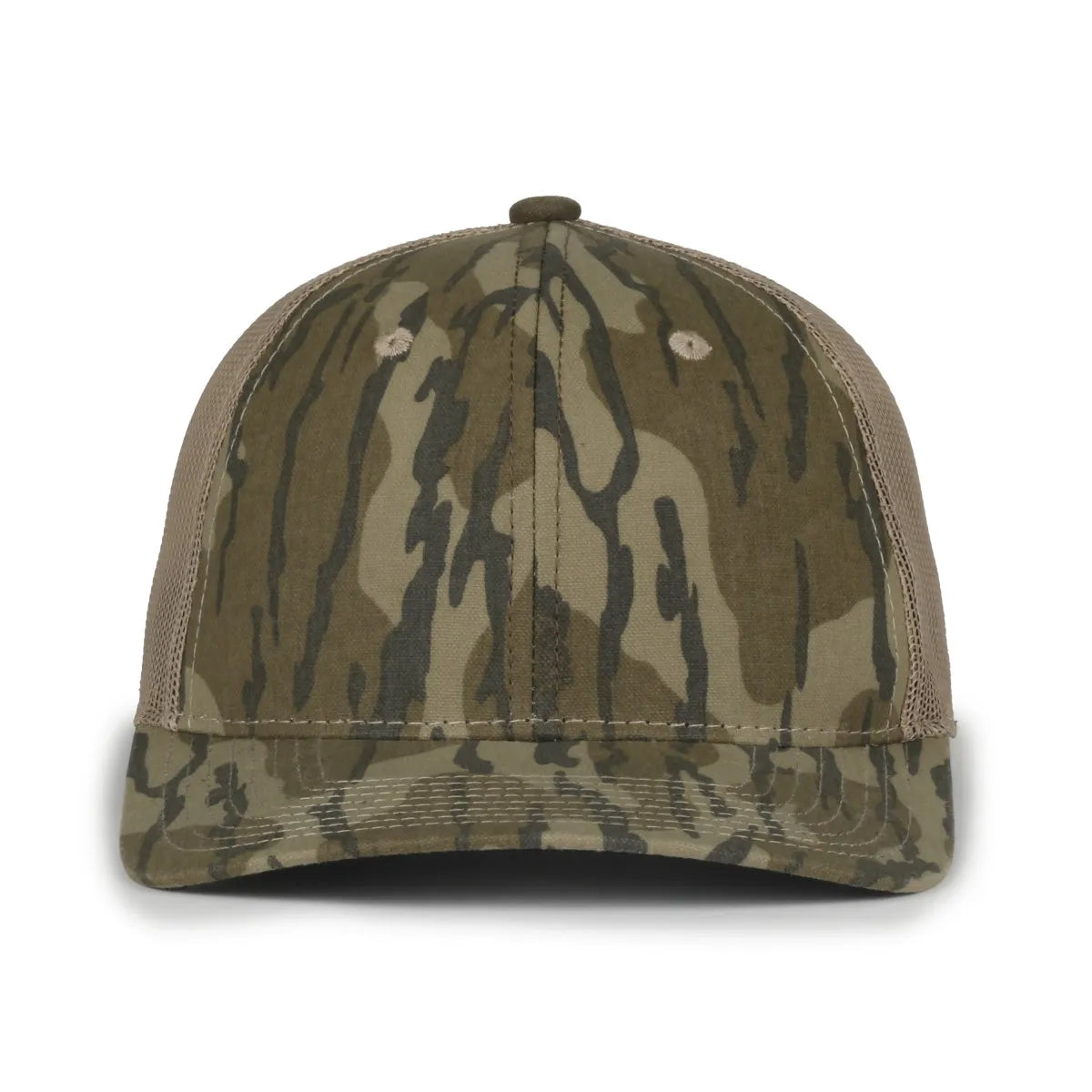 Outdoor Cap MB2020CAMO Canvas Camo Contrast Structured Trucker Hat Unisex Accessories Hats & Caps
