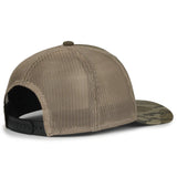 Outdoor Cap MB2020CAMO Canvas Camo Contrast Structured Trucker Hat Unisex Accessories Hats & Caps
