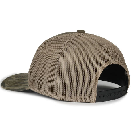 Outdoor Cap MB2020CAMO Canvas Camo Contrast Structured Trucker Hat Unisex Accessories Hats & Caps