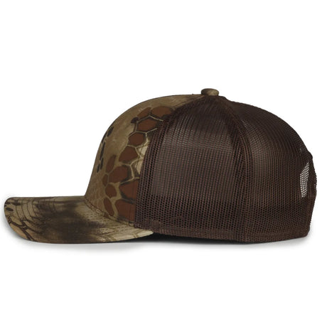 Outdoor Cap MB2020CAMO Canvas Camo Contrast Structured Trucker Hat Unisex Accessories Hats & Caps
