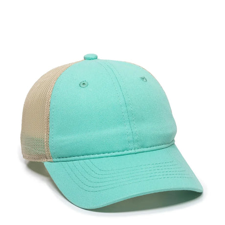 Outdoor Cap FWT-130L Garment Washed Cotton Twill Unstructured Trucker Hat Unisex Accessories Hats & Caps