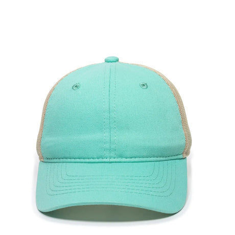 Outdoor Cap FWT-130L Garment Washed Cotton Twill Unstructured Trucker Hat Unisex Accessories Hats & Caps