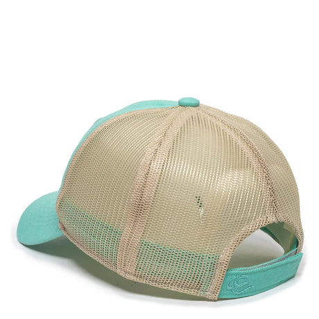 Outdoor Cap FWT-130L Garment Washed Cotton Twill Unstructured Trucker Hat Unisex Accessories Hats & Caps