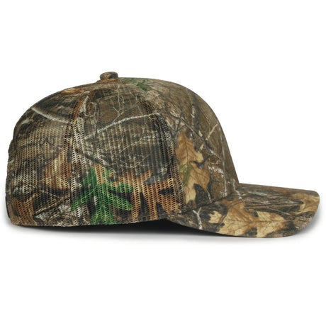 Outdoor Cap MB2020CAMO Canvas Camo Contrast Structured Trucker Hat Unisex Accessories Hats & Caps