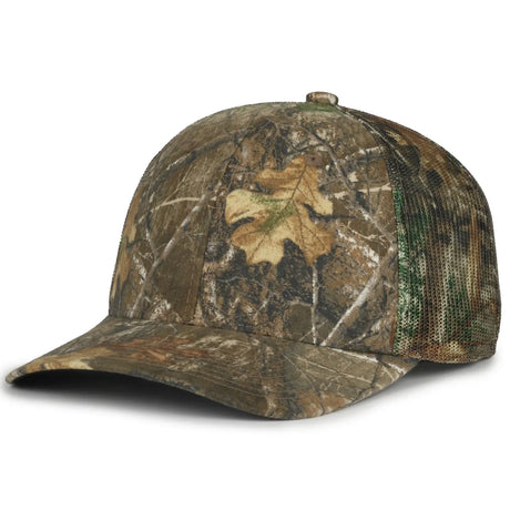 Outdoor Cap MB2020CAMO Canvas Camo Contrast Structured Trucker Hat Unisex Accessories Hats & Caps