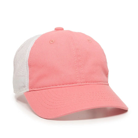 Outdoor Cap FWT-130L Garment Washed Cotton Twill Unstructured Trucker Hat Unisex Accessories Hats & Caps
