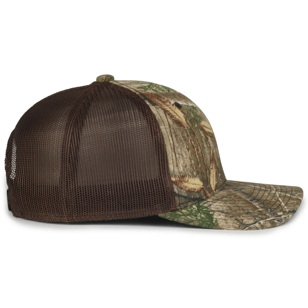 Outdoor Cap MB2020CAMO Canvas Camo Contrast Structured Trucker Hat Unisex Accessories Hats & Caps