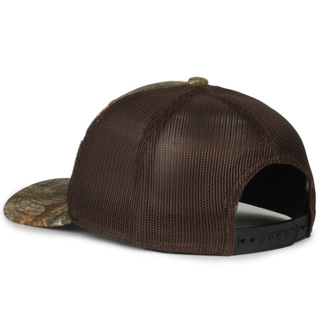 Outdoor Cap MB2020CAMO Canvas Camo Contrast Structured Trucker Hat Unisex Accessories Hats & Caps