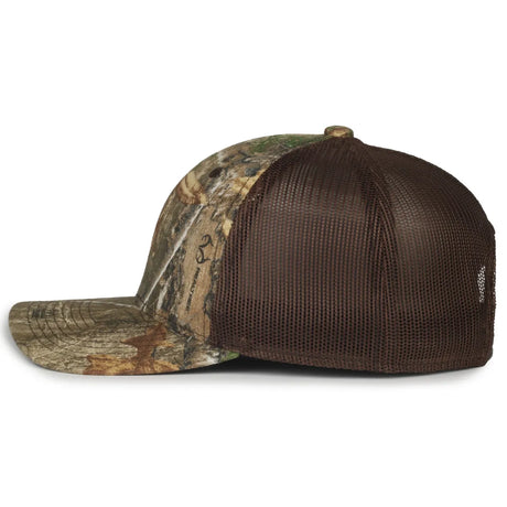 Outdoor Cap MB2020CAMO Canvas Camo Contrast Structured Trucker Hat Unisex Accessories Hats & Caps
