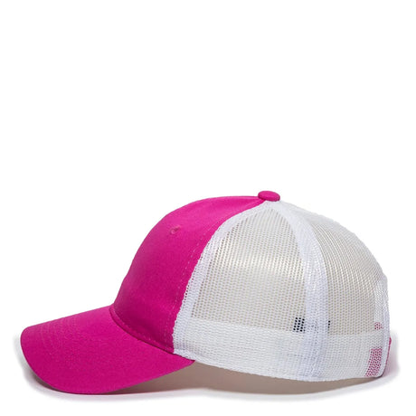 Outdoor Cap FWT-130L Garment Washed Cotton Twill Unstructured Trucker Hat Unisex Accessories Hats & Caps