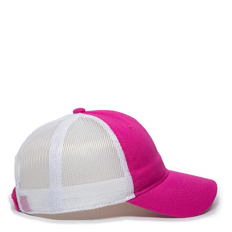 Outdoor Cap FWT-130L Garment Washed Cotton Twill Unstructured Trucker Hat Unisex Accessories Hats & Caps