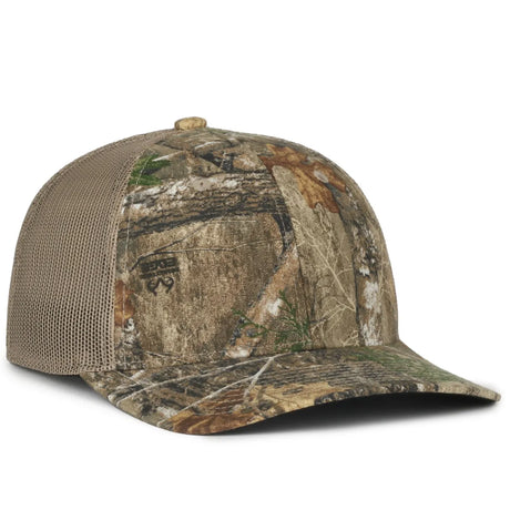 Outdoor Cap MB2020CAMO Canvas Camo Contrast Structured Trucker Hat Unisex Accessories Hats & Caps