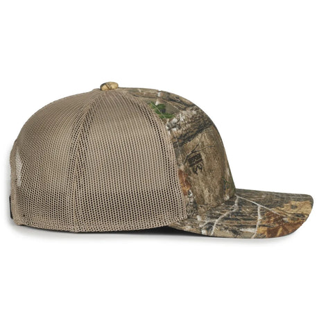 Outdoor Cap MB2020CAMO Canvas Camo Contrast Structured Trucker Hat Unisex Accessories Hats & Caps