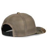 Outdoor Cap MB2020CAMO Canvas Camo Contrast Structured Trucker Hat Unisex Accessories Hats & Caps
