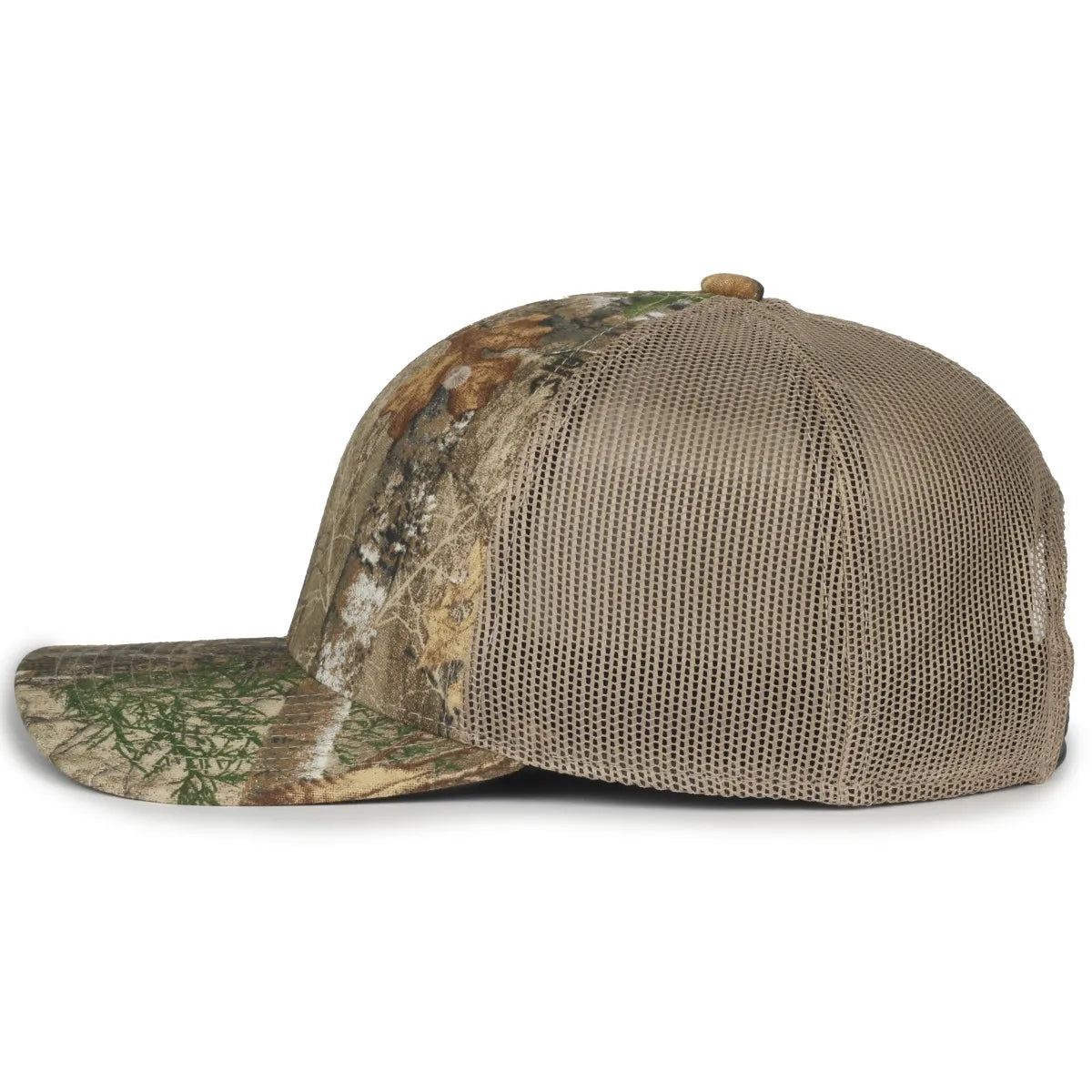 Outdoor Cap MB2020CAMO Canvas Camo Contrast Structured Trucker Hat Unisex Accessories Hats & Caps