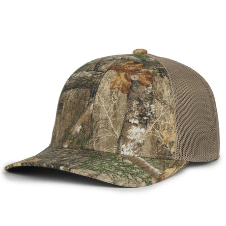 Outdoor Cap MB2020CAMO Canvas Camo Contrast Structured Trucker Hat Unisex Accessories Hats & Caps