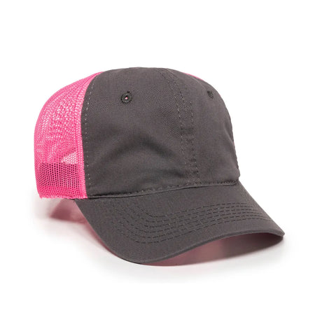 Outdoor Cap FWT-130L Garment Washed Cotton Twill Unstructured Trucker Hat Unisex Accessories Hats & Caps
