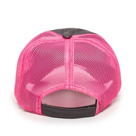 Outdoor Cap FWT-130L Garment Washed Cotton Twill Unstructured Trucker Hat Unisex Accessories Hats & Caps