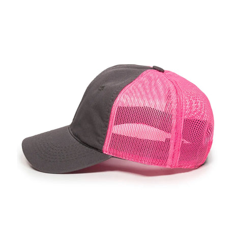 Outdoor Cap FWT-130L Garment Washed Cotton Twill Unstructured Trucker Hat Unisex Accessories Hats & Caps