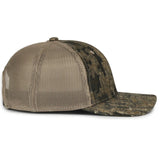 Outdoor Cap MB2020CAMO Canvas Camo Contrast Structured Trucker Hat Unisex Accessories Hats & Caps