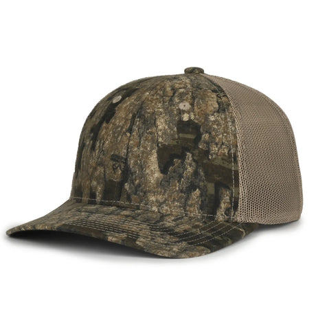 Outdoor Cap MB2020CAMO Canvas Camo Contrast Structured Trucker Hat Unisex Accessories Hats & Caps