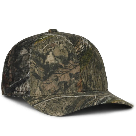 Outdoor Cap MB2020CAMO Canvas Camo Contrast Structured Trucker Hat Unisex Accessories Hats & Caps