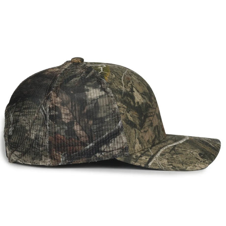 Outdoor Cap MB2020CAMO Canvas Camo Contrast Structured Trucker Hat Unisex Accessories Hats & Caps