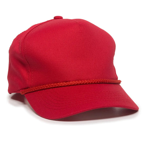 Outdoor Cap GL-555 Corded Visor Structured Solid Back Hat Unisex Accessories Hats & Caps