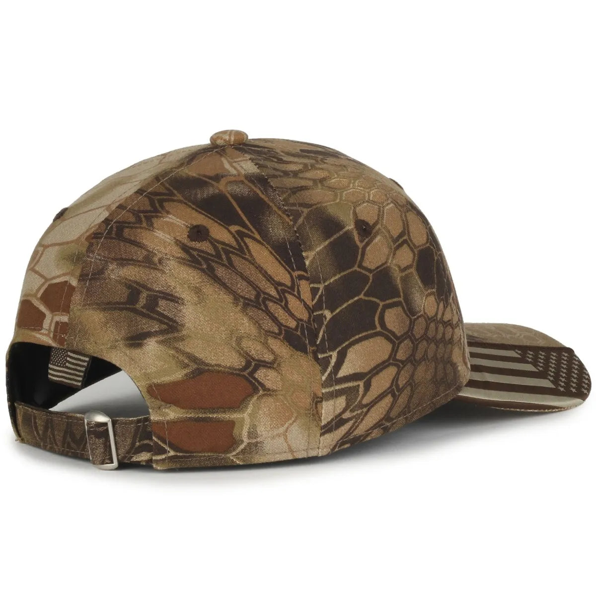 Outdoor Cap CWF-305 Woven Flag Structured Solid Back Hat Unisex Accessories Hats & Caps