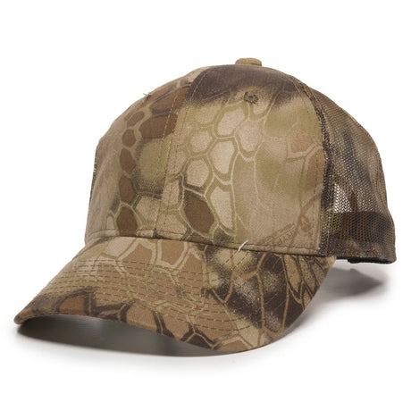 Outdoor Cap 315M Canvas Camo Structured Trucker Hat Unisex Accessories Hats & Caps