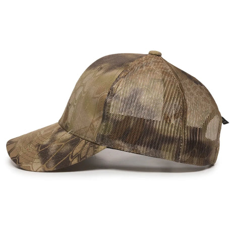 Outdoor Cap 315M Canvas Camo Structured Trucker Hat Unisex Accessories Hats & Caps
