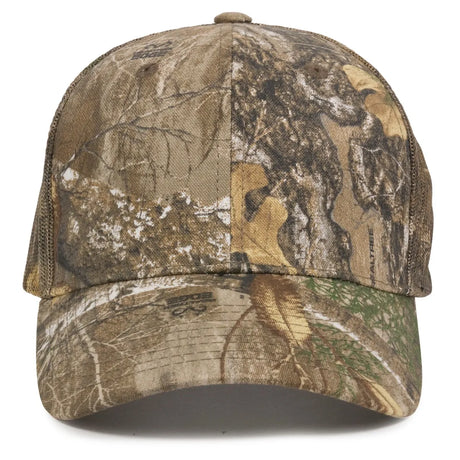 Outdoor Cap 315M Canvas Camo Structured Trucker Hat Unisex Accessories Hats & Caps