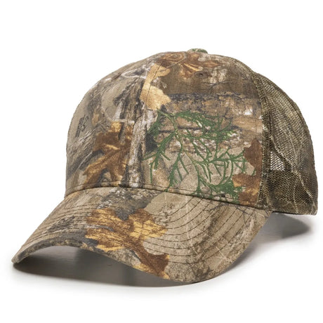 Outdoor Cap 315M Canvas Camo Structured Trucker Hat Unisex Accessories Hats & Caps