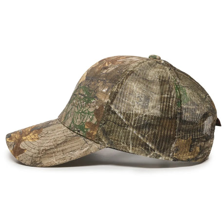 Outdoor Cap 315M Canvas Camo Structured Trucker Hat Unisex Accessories Hats & Caps
