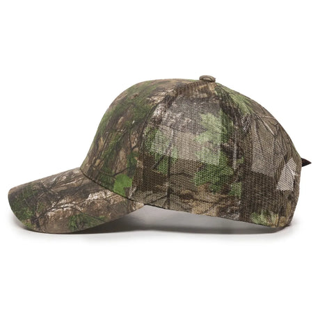 Outdoor Cap 315M Canvas Camo Structured Trucker Hat Unisex Accessories Hats & Caps