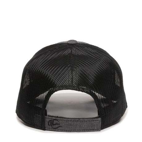 Outdoor Cap MBW-800CB Cotton Chambray Structured Trucker Hat Unisex Accessories Hats & Caps