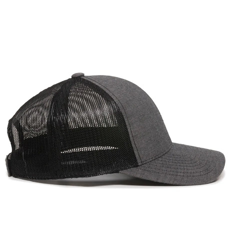 Outdoor Cap MBW-800CB Cotton Chambray Structured Trucker Hat Unisex Accessories Hats & Caps