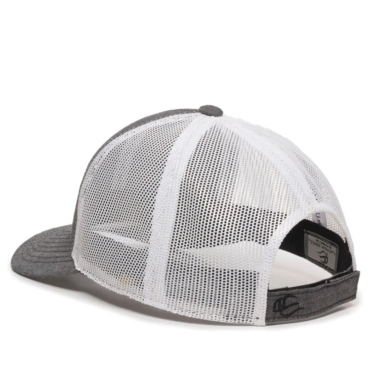Outdoor Cap MBW-800CB Cotton Chambray Structured Trucker Hat Unisex Accessories Hats & Caps