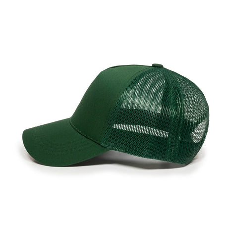 Outdoor Cap GL-415 Solid Cotton Twill Structured Trucker Hat Unisex Accessories Hats & Caps