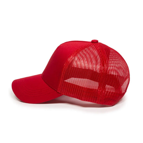 Outdoor Cap GL-415 Solid Cotton Twill Structured Trucker Hat Unisex Accessories Hats & Caps