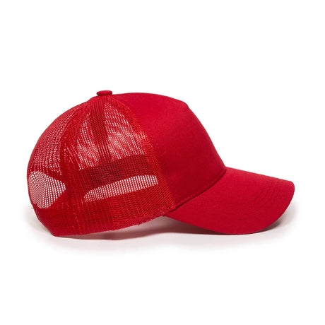 Outdoor Cap GL-415 Solid Cotton Twill Structured Trucker Hat Unisex Accessories Hats & Caps