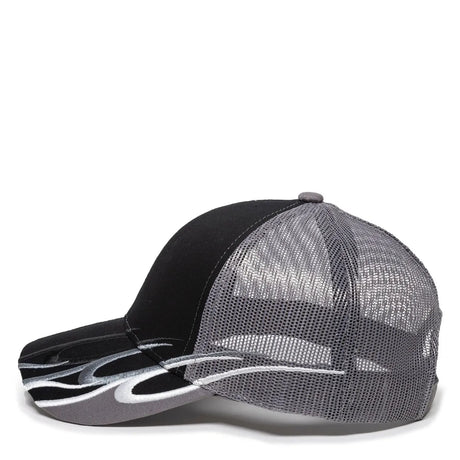 Outdoor Cap WAV-605M Embroidered Wave Design Structured Trucker Hat Unisex Accessories Hats & Caps