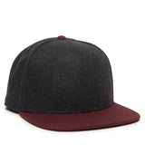 Outdoor Cap REDLBL104 Melton Wool Structured Solid Back Hat Unisex Accessories Hats & Caps