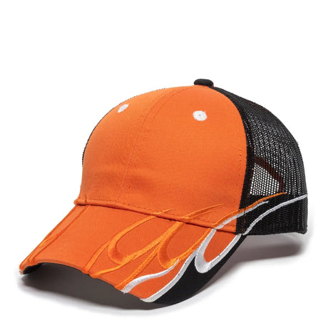 Outdoor Cap WAV-605M Embroidered Wave Design Structured Trucker Hat Unisex Accessories Hats & Caps
