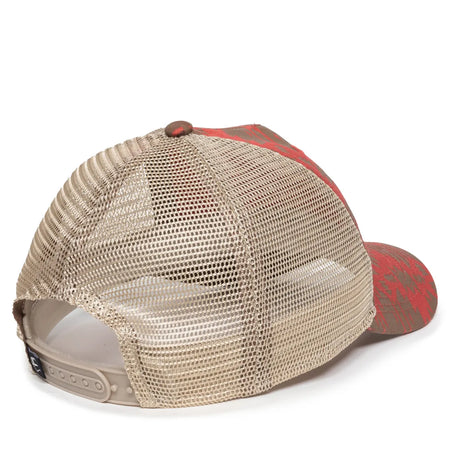 Outdoor Cap OC901M Aztec & Leopard Unstructured Trucker Hat Unisex Accessories Hats & Caps