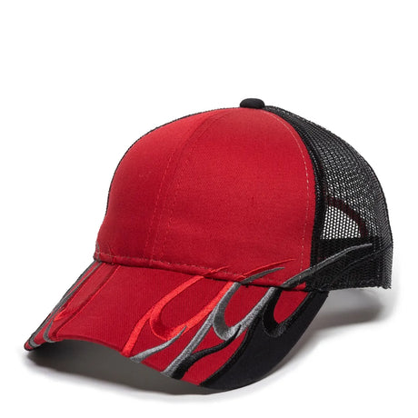 Outdoor Cap WAV-605M Embroidered Wave Design Structured Trucker Hat Unisex Accessories Hats & Caps