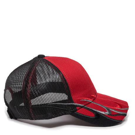 Outdoor Cap WAV-605M Embroidered Wave Design Structured Trucker Hat Unisex Accessories Hats & Caps